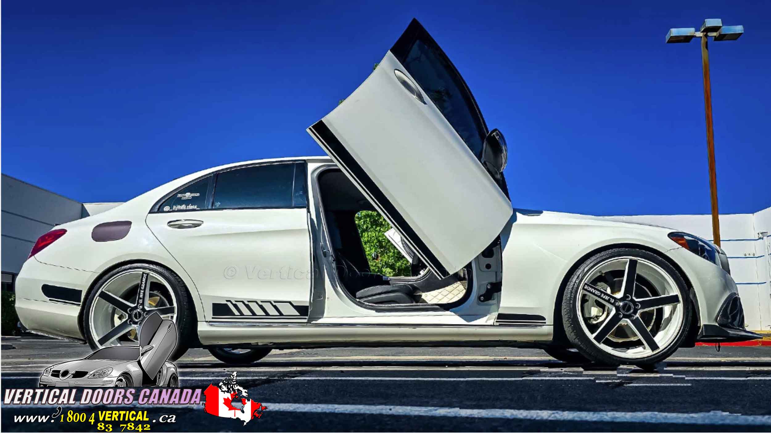 Mercedes C Class 2015-2021, 4 Door (W205) MRA Lambo Vertical Doors Kit - VDCMERC15