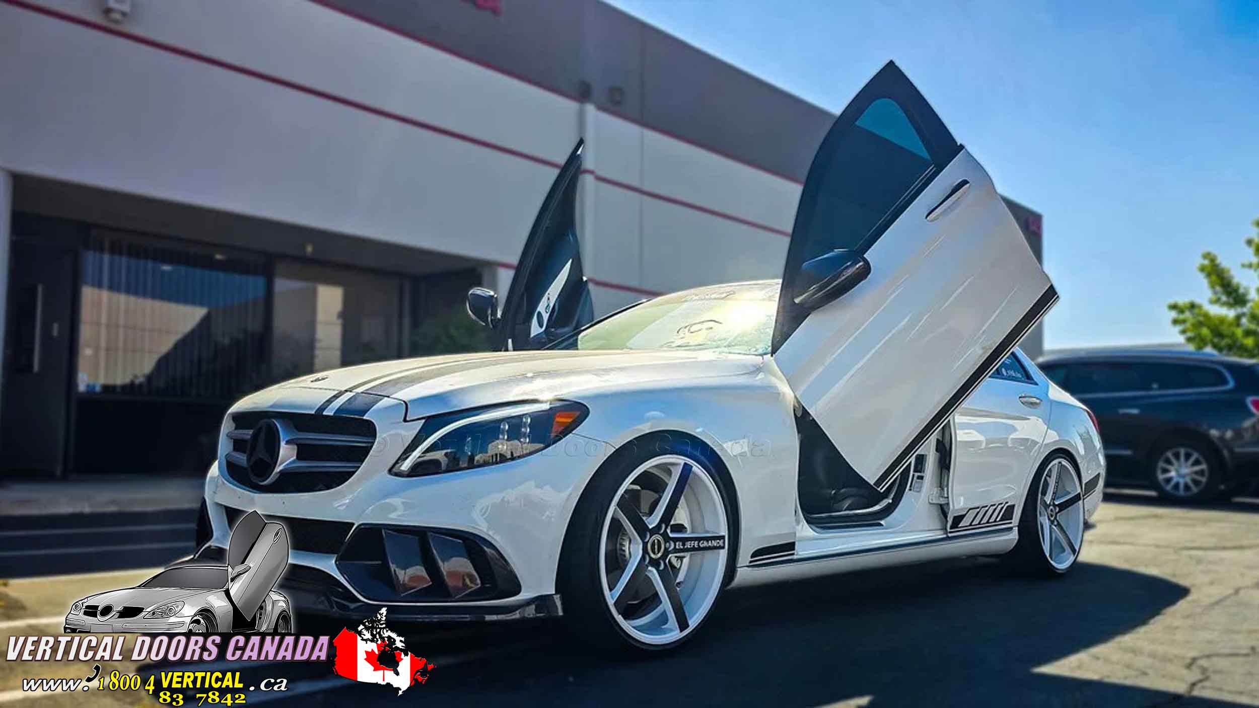 Mercedes C Class 2015-2021, 4 Door (W205) MRA Lambo Vertical Doors Kit - VDCMERC15 - Image 4
